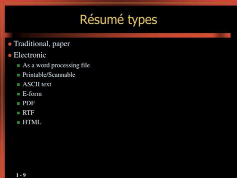 d. electronic résumés should be saved in html format. please select the|Making the Most of Electronic Resumes (Pro Tips and Tricks) .